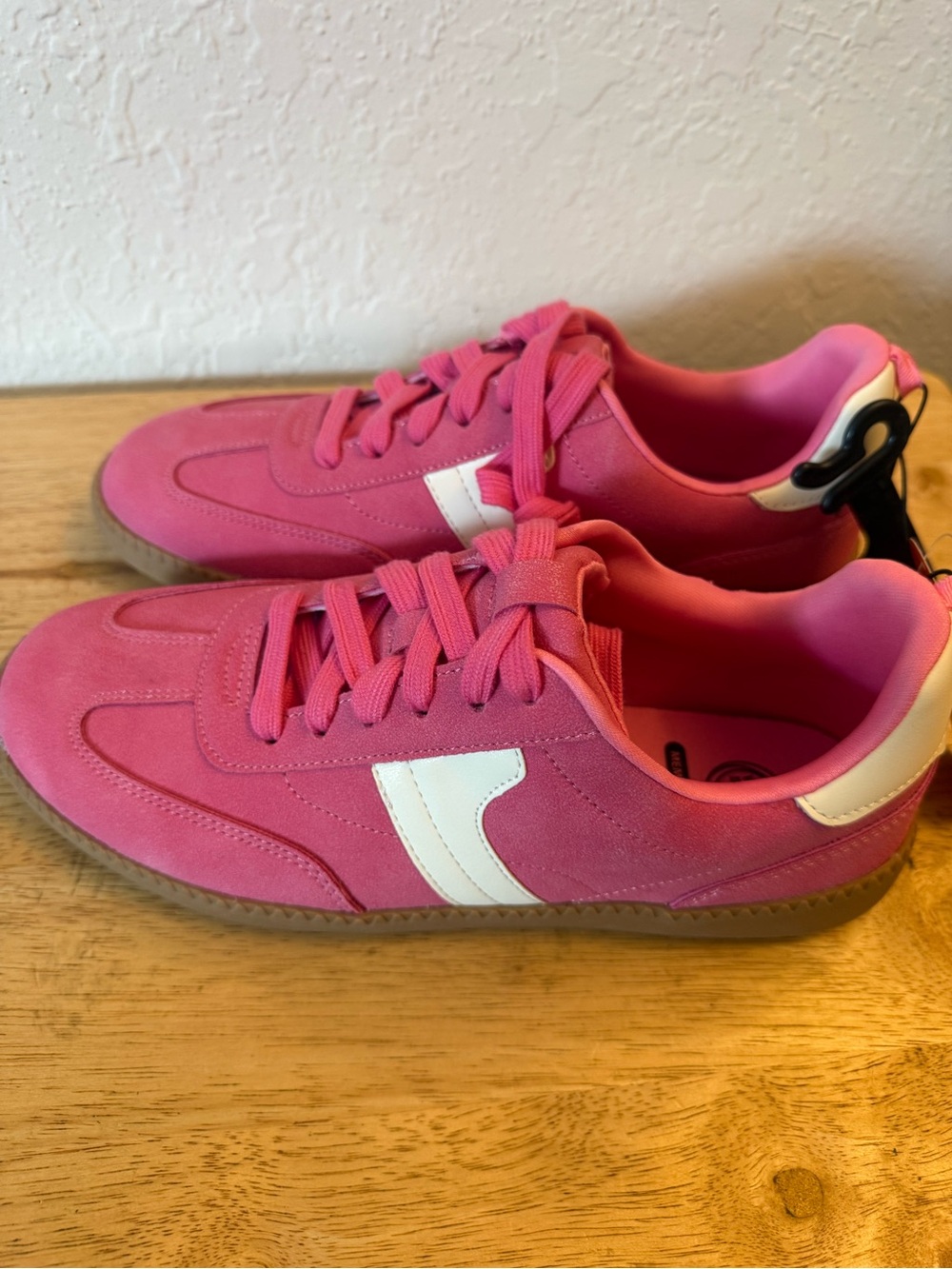 wonder nation Pink Memory Foam Sneakers with White Accent